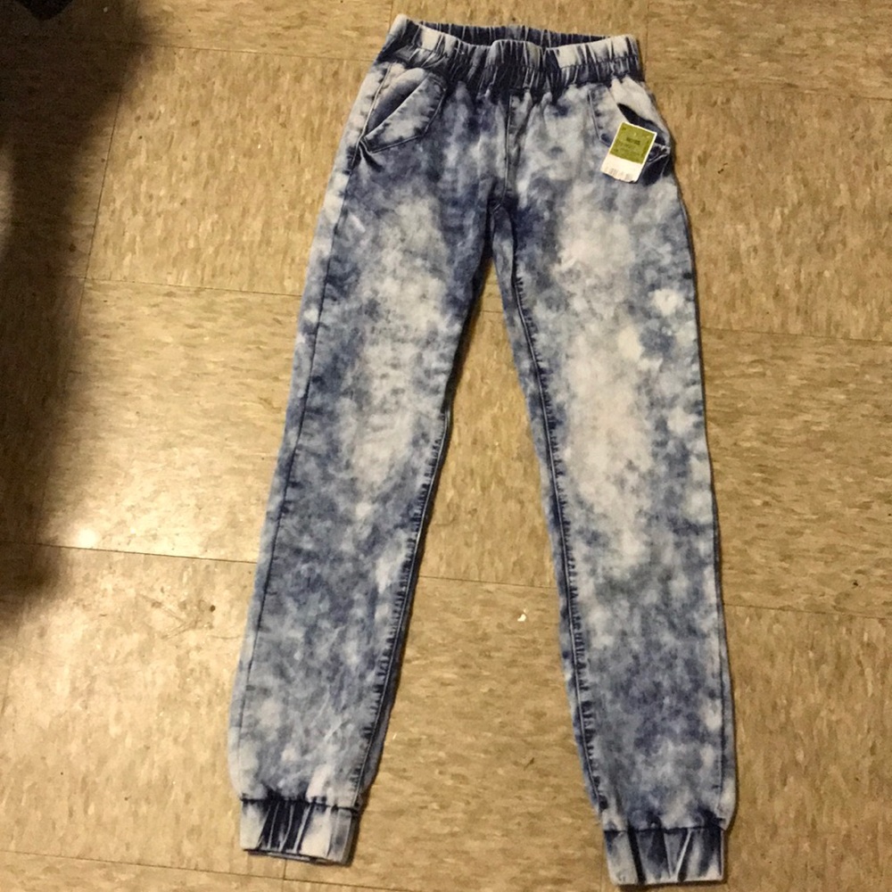 bleached jeggings